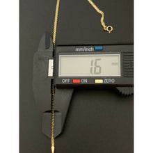 Load image into Gallery viewer, 18K Gold Chain Necklace Saudi Yellow Gold Lightweight Dainty 15.75" - Rafant