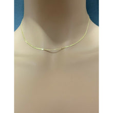 Load image into Gallery viewer, 18K Gold Chain Necklace Saudi Yellow Gold Lightweight Dainty 15.75" - Rafant