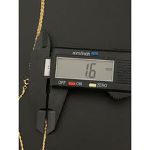 Load image into Gallery viewer, 18K Gold Chain Necklace 17.50" Saudi Real Gold Jesus Christ Pendant Lightweight Dainty Thin - Rafant