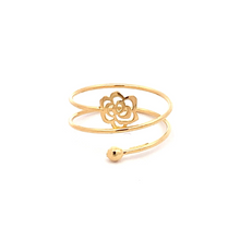 Load image into Gallery viewer, 18K Gold Ring Flower Spiral Size 8.5 - Rafant