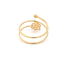 Load image into Gallery viewer, 18K Gold Ring Flower Spiral Size 8.5 - Rafant