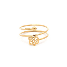 Load image into Gallery viewer, 18K Gold Ring Flower Spiral Size 8.5 - Rafant