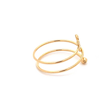 Load image into Gallery viewer, 18K Gold Ring Flower Spiral Size 8.5 - Rafant