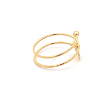 Load image into Gallery viewer, 18K Gold Ring Flower Spiral Size 8.5 - Rafant