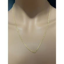Load image into Gallery viewer, 18K Gold Chain Necklace Rope Chain 22" Saudi Yellow Gold Lightweight Dainty - Rafant