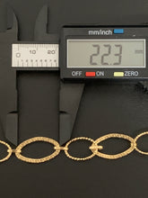 Load image into Gallery viewer, 18K Saudi Gold Bracelet Oval Cable Ling 7.5" - Rafant