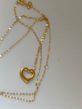 Load image into Gallery viewer, New Authentic 18K Saudi Gold 20" Necklace with Open Heart Pendant 24k Gold - Rafant