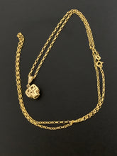 Load image into Gallery viewer, 18K Gold Necklace Rolo Chain 28" with Panther Pendant 5.40 grams - Rafant