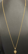 Load image into Gallery viewer, 18K Gold Necklace Rolo Chain 28" with Panther Pendant 5.40 grams - Rafant