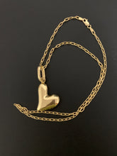 Load image into Gallery viewer, 18K Gold Necklace Chain 18 inches with Heart Pendant 9.65 grams - Rafant