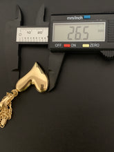 Load image into Gallery viewer, 18K Gold Necklace Chain 18 inches with Heart Pendant 9.65 grams - Rafant