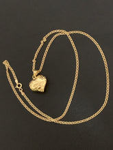 Load image into Gallery viewer, 18K Gold Necklace Chain 18 inches Puffed Heart Pendant 4.84 grams - Rafant
