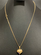 Load image into Gallery viewer, 18K Gold Necklace Chain 18 inches Puffed Heart Pendant 4.84 grams - Rafant