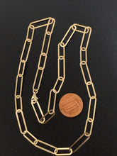 Load image into Gallery viewer, 18K Gold Necklace Chain 18 inches Paperclips 4.99 grams - Rafant