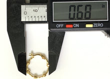 Load image into Gallery viewer, New Real 18K Saudi Gold Hoop Ball Earrings - Rafant