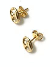 Load image into Gallery viewer, New Real 18K Saudi Gold Stud Earrings - Rafant