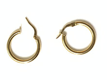 Load image into Gallery viewer, New 18K Saudi Gold Hoop Earrings - Rafant