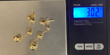 Load image into Gallery viewer, 18K Gold Earrings Stud Dangling Balls Orbs 3.02 grams - Rafant