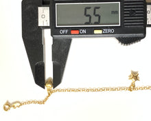 Load image into Gallery viewer, 18K Gold Bracelets Heart Star Charms Size 7 inches - Rafant