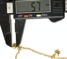 Load image into Gallery viewer, 18K Gold Bracelets Heart Star Charms Size 7 inches - Rafant