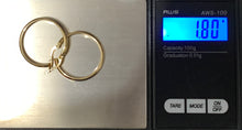 Load image into Gallery viewer, New Authentic Stamped 18K Saudi Gold Round Hoop Loop Earrings - Rafant