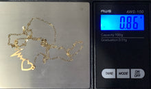 Load image into Gallery viewer, New Authentic 18K Saudi Gold 17.25" Necklace with Heart Beat Pendant - Rafant