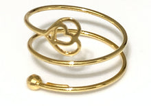 Load image into Gallery viewer, New Authentic Stamped 18K Saudi Gold Spiral Heart Ring Size 7 - Rafant