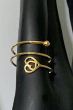 Load image into Gallery viewer, New Authentic Stamped 18K Saudi Gold Spiral Heart Ring Size 7 - Rafant