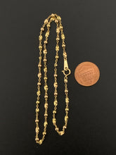 Load image into Gallery viewer, 18K Saudi Gold Necklace Beaded Balls 16" - Rafant