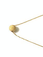 Load image into Gallery viewer, New Authentic 18K Saudi Gold 17.25" Necklace with Frosted Ball Pendant - Rafant