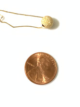 Load image into Gallery viewer, New Authentic 18K Saudi Gold 17.25" Necklace with Frosted Ball Pendant - Rafant
