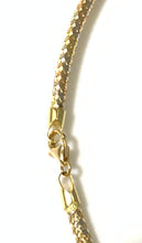 Load image into Gallery viewer, New Authentic 18K Saudi Gold 16" Omega Necklace 3 Tones Yellow White Rose Gold - Rafant