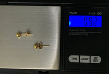 Load image into Gallery viewer, New Real 18K Saudi Gold Stud Ball Earrings Dainty Small - Rafant