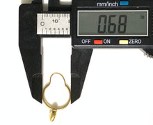 Load image into Gallery viewer, New Real 18K Saudi Gold Hoops Dangling Earrings with Heart Charms - Rafant