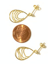Load image into Gallery viewer, 18K Gold Hoops Dangling Earrings - Rafant