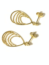 Load image into Gallery viewer, 18K Gold Hoops Dangling Earrings - Rafant