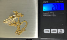 Load image into Gallery viewer, New Real 18K Saudi Gold Dainty Necklace with Link Chain Pendant - Rafant