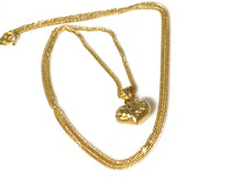 Load image into Gallery viewer, New Authentic 18K Saudi Gold 18" Necklace with Puffed Heart Pendant Small - Rafant