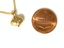 Load image into Gallery viewer, New Authentic 18K Saudi Gold 18" Necklace with Puffed Heart Pendant Small - Rafant