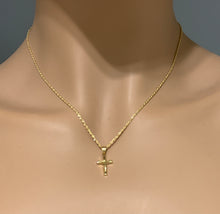Load image into Gallery viewer, New Authentic 18K Saudi Gold 17.75" Necklace with Cross Pendant - Rafant