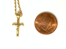 Load image into Gallery viewer, New Authentic 18K Saudi Gold 17.75" Necklace with Cross Pendant - Rafant