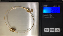 Load image into Gallery viewer, 18K Gold Heart Charm Bangle Bracelet XS-Small 2.02" - Rafant
