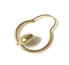 Load image into Gallery viewer, New Real 18K Saudi Gold Hoops Dangling Earrings with Heart Charms - Rafant