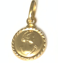 Load image into Gallery viewer, New Authentic Stamped 18K Saudi Gold Woman Lady Round Circle Pendant Small - Rafant
