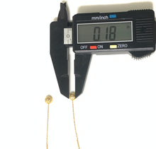 Load image into Gallery viewer, New Authentic 18K Saudi Gold Half Circle Threader Earrings Delicate Dainty - Rafant