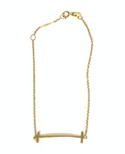 Load image into Gallery viewer, New Authentic Stamped 18K Saudi Gold Chain Bar Bracelet 7-7.75 inches - Rafant