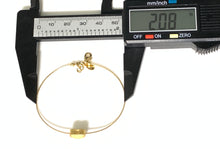 Load image into Gallery viewer, 18K Gold Heart Charm Bangle Bracelet XS-Small 2.02" - Rafant