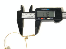 Load image into Gallery viewer, 18K Gold Heart Charm Bangle Bracelet XS-Small 2.02" - Rafant