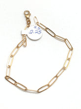 Load image into Gallery viewer, New Real 18K Saudi Gold Chain Paperclip Bracelet Size 7.5 - Rafant