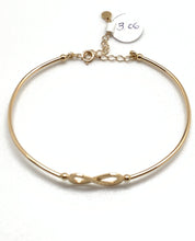 Load image into Gallery viewer, New 18K Saudi Gold Infinity Bracelet Bangle Circumference 2.36 x 2" Small - Rafant